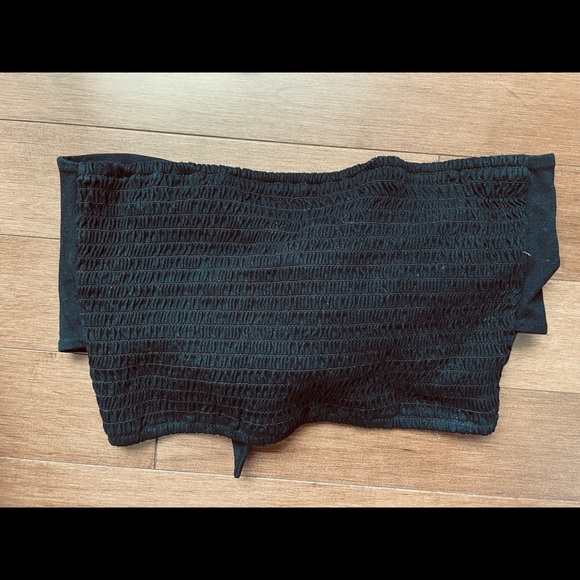 Aritzia Wilfred Daveny Tube Top Tie Front blouse sz M - Picture 4 of 4